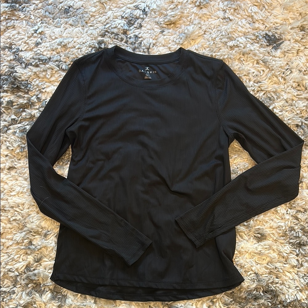 Danskin Black Long Sleeve Tee Shirt size medium NEVER WORN
